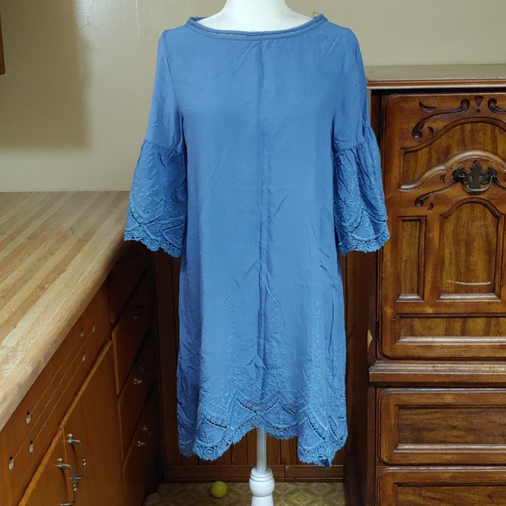 Penelope Rose Boho Bell Sleeves Dress S